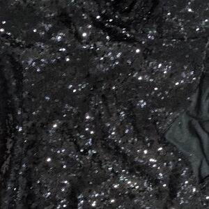 Anna-Kaci Black Sequin Top
